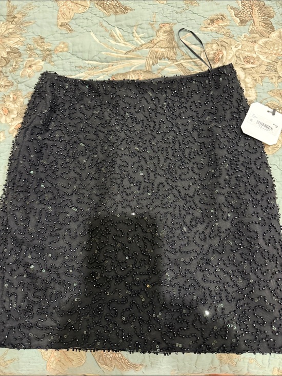 Altar'd State Dresses & Skirts - Altar'd State Black Beaded Mini Skirt